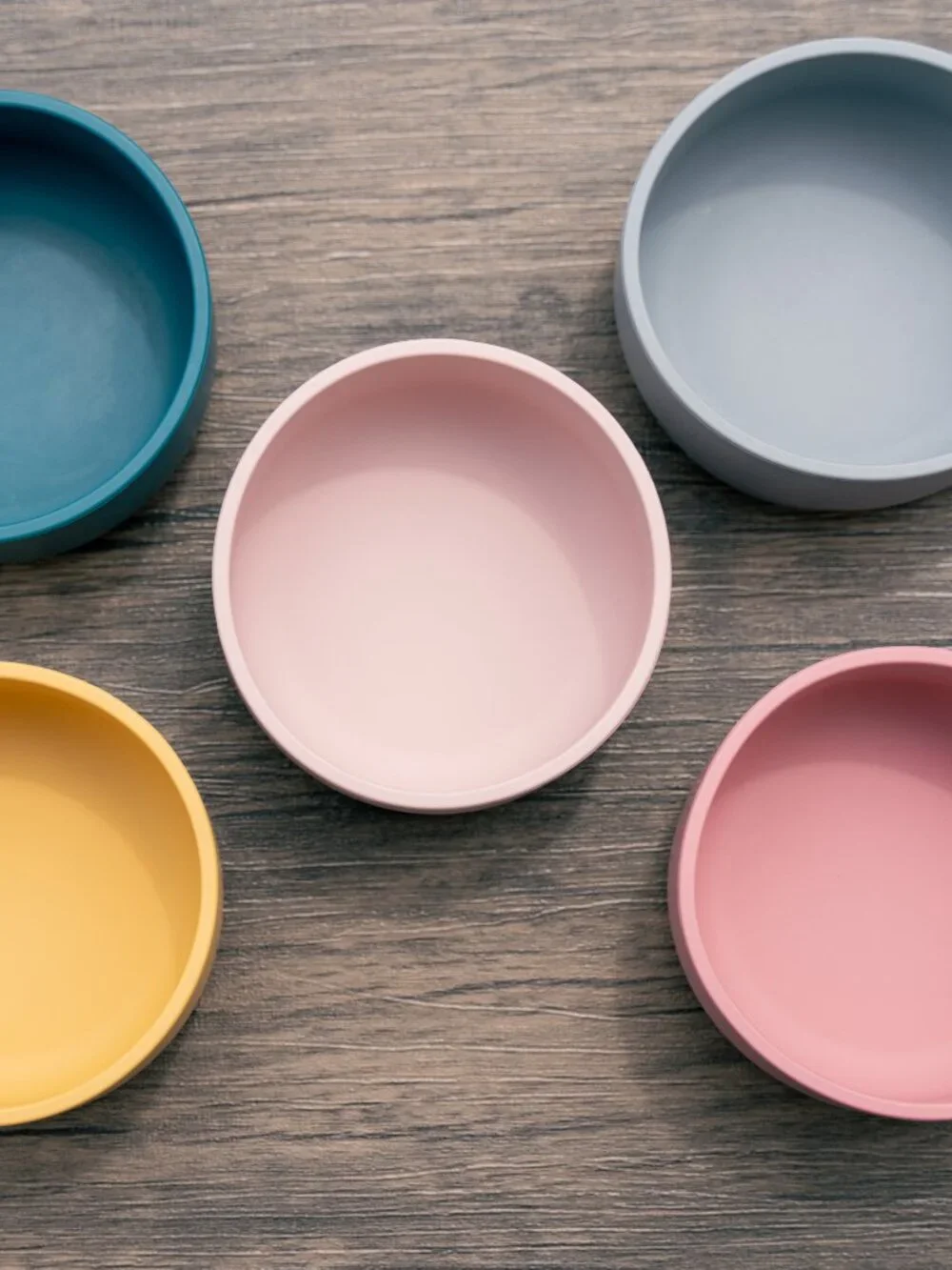 New! Silicone Toddler Bowl | Deep Bowl with Gray & Pink Color Options
